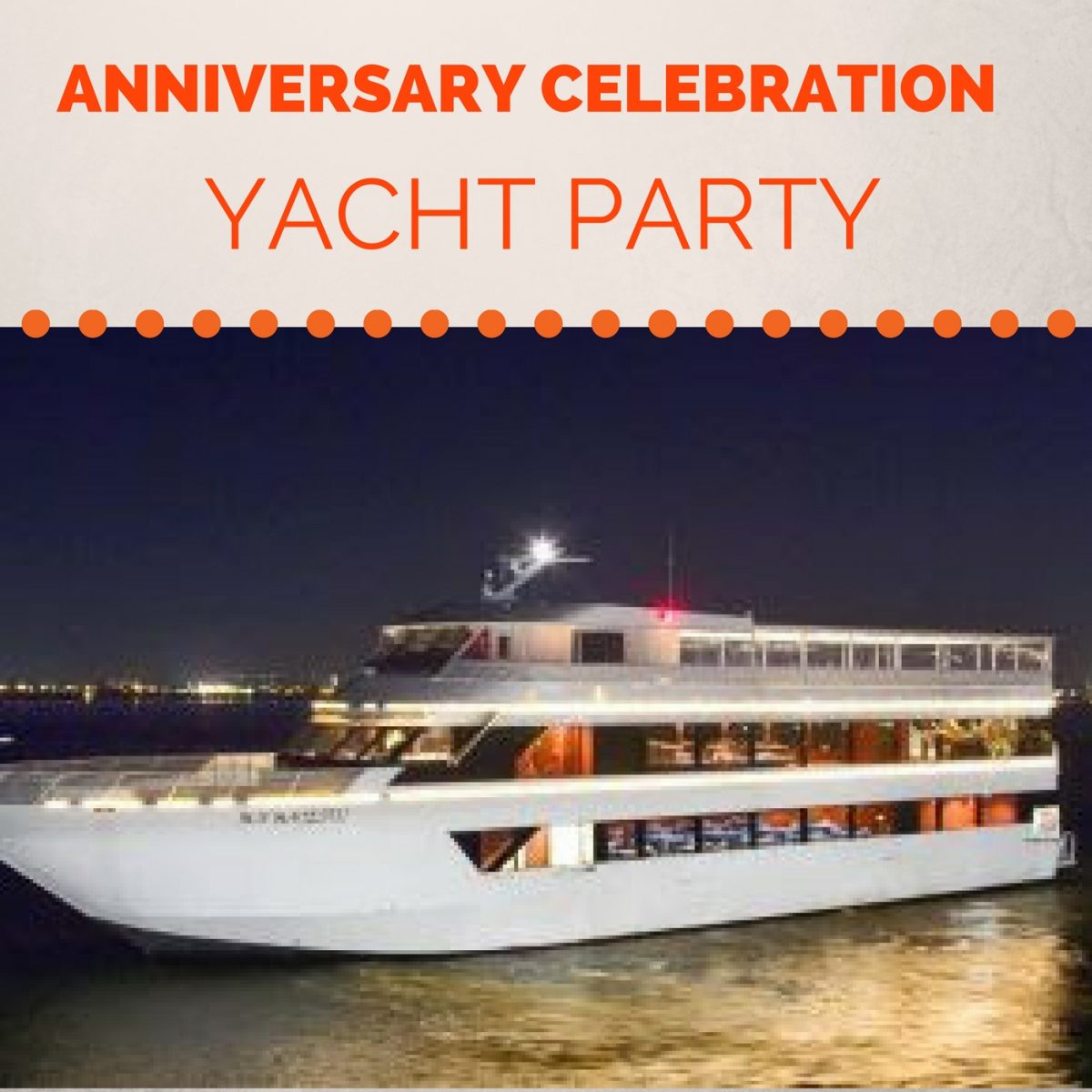 A Grand Anniversary Party on a Yacht charter