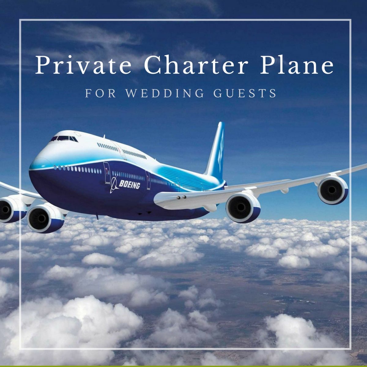 private charter plane for wedding transport